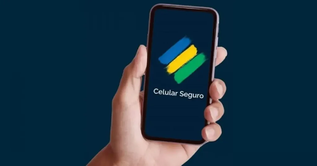 Tela inicial do aplicativo Celular Seguro do governo federal